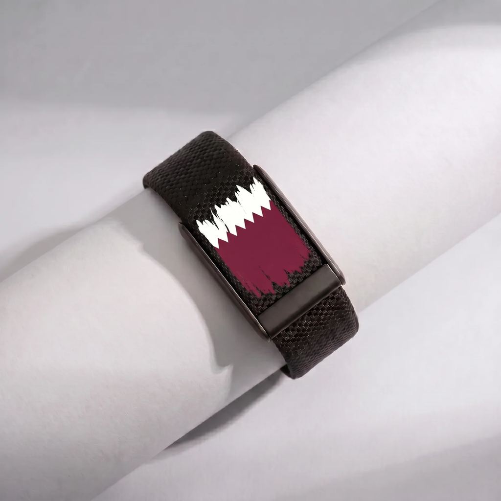 Qatar flag black