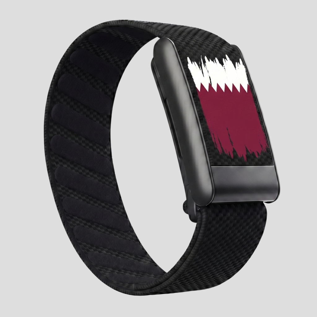 Qatar flag black