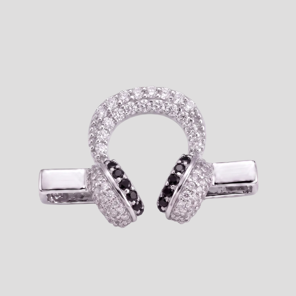 Silver Stoneset Beats Charm