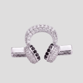 Silver Stoneset Beats Charm
