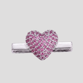 Pink Stoneset Heart Charm